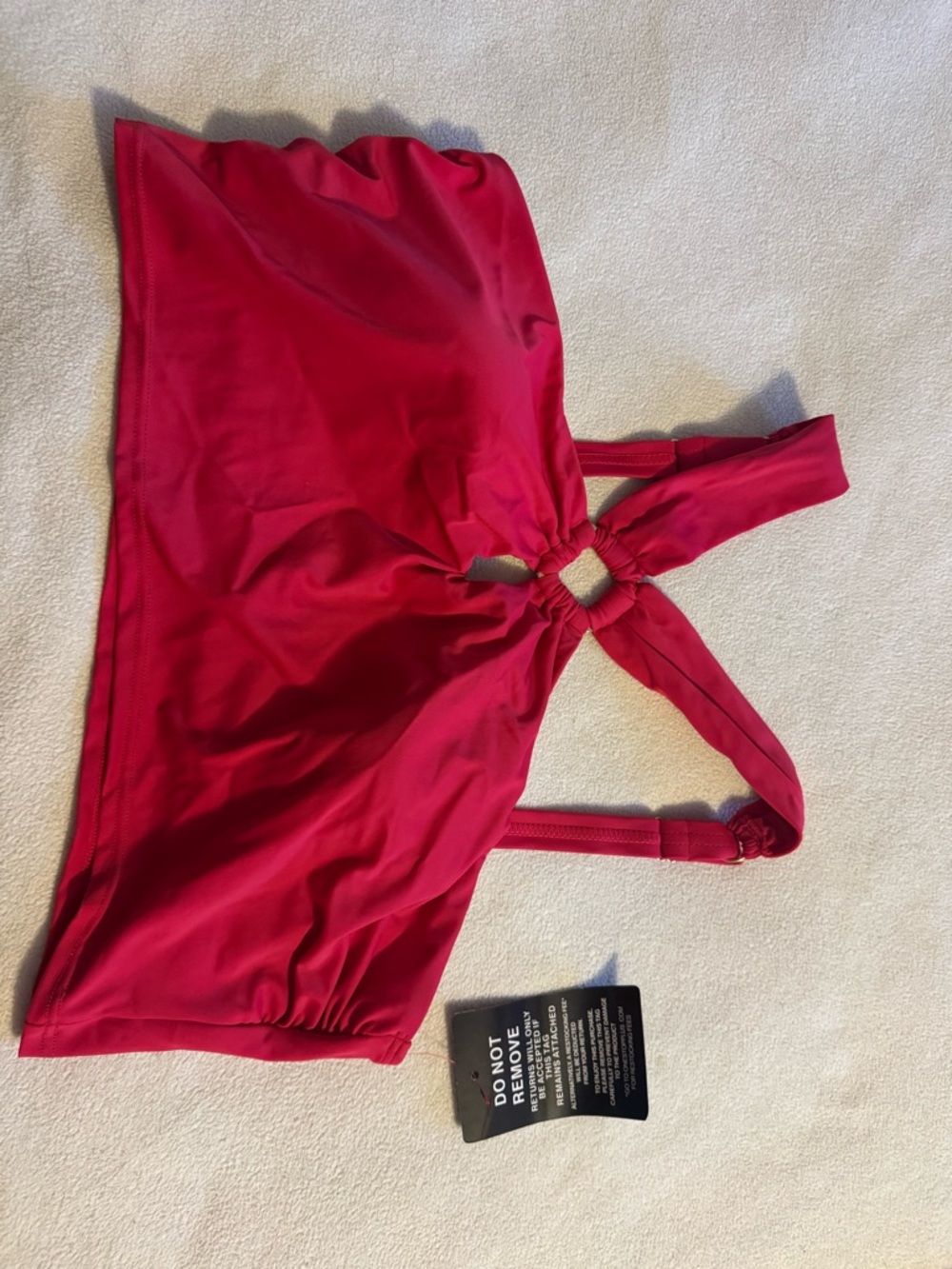 Swimsuits For All Red Bikini Top with Scallop Trim🩷